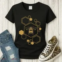 Bee Beekeeping Honeycomb Honey Beekeeper Bee Women's T-Shirt thumb 3