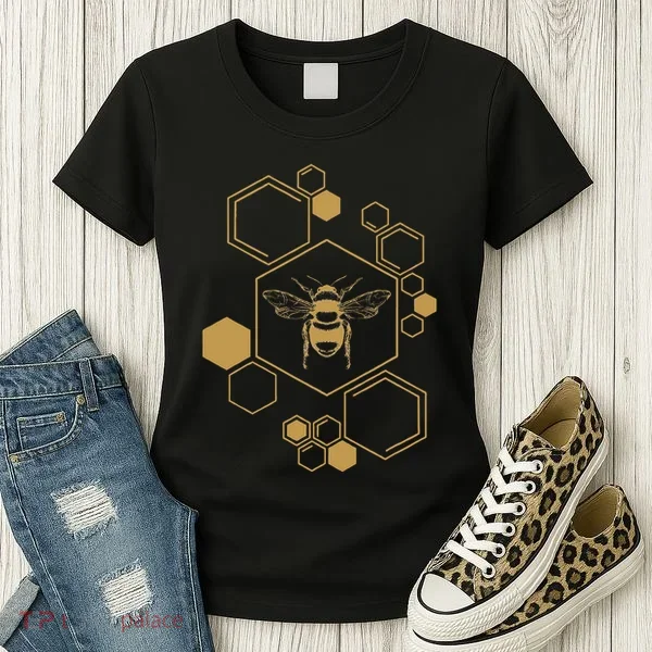 Bee Beekeeping Honeycomb Honey Beekeeper Bee Women's T-Shirt