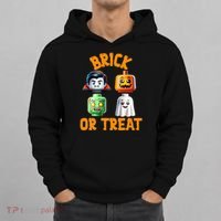 Building Bricks Halloween Costume Brick Or Treat Monsters Hoodie thumb 0