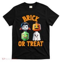 Building Bricks Halloween Costume Brick Or Treat Monsters T-Shirt thumb 0