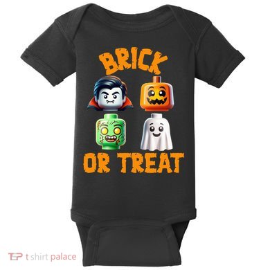 Building Bricks Halloween Costume Brick Or Treat Monsters Baby Bodysuit