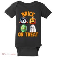 Building Bricks Halloween Costume Brick Or Treat Monsters Baby Bodysuit thumb 0