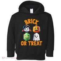 Building Bricks Halloween Costume Brick Or Treat Monsters Toddler Hoodie thumb 0