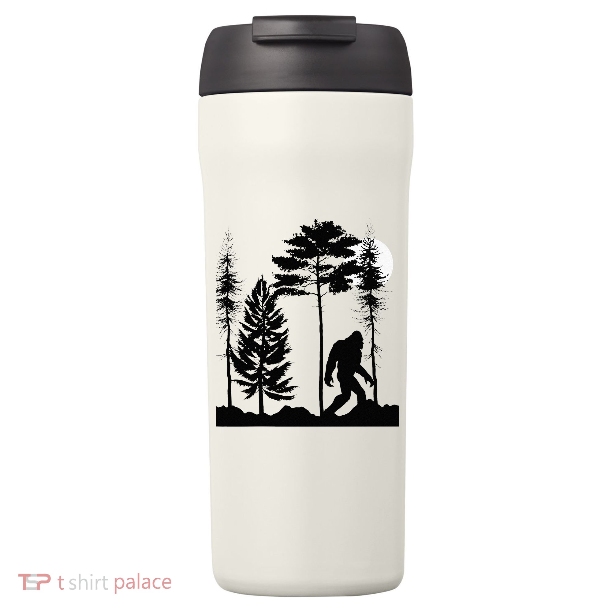 Bigfoo Bigfoot Hiding In Forest At Night Sasquatch 24oz Duet Stainless Steel Tumbler