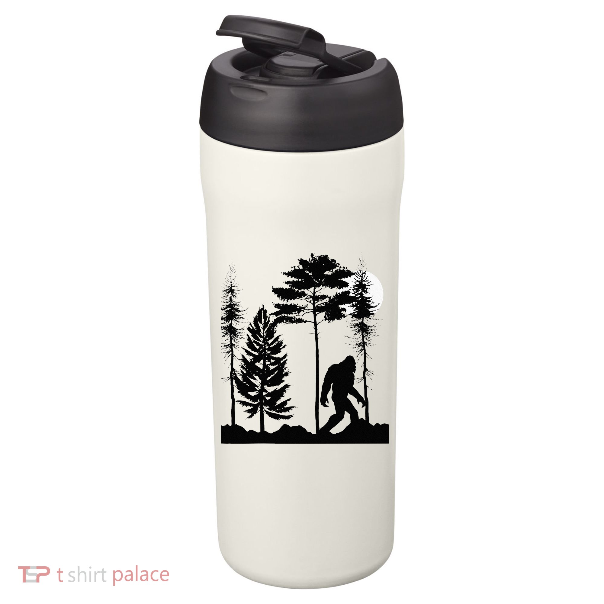 Bigfoo Bigfoot Hiding In Forest At Night Sasquatch 24oz Duet Stainless Steel Tumbler