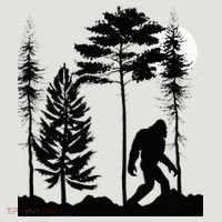 Bigfoo Bigfoot Hiding In Forest At Night Sasquatch 24oz Duet Stainless Steel Tumbler thumb 2