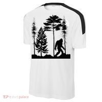 Bigfoo Bigfoot Hiding In Forest At Night Sasquatch Sport-Tek Competitor United Soccer Jersey thumb 2