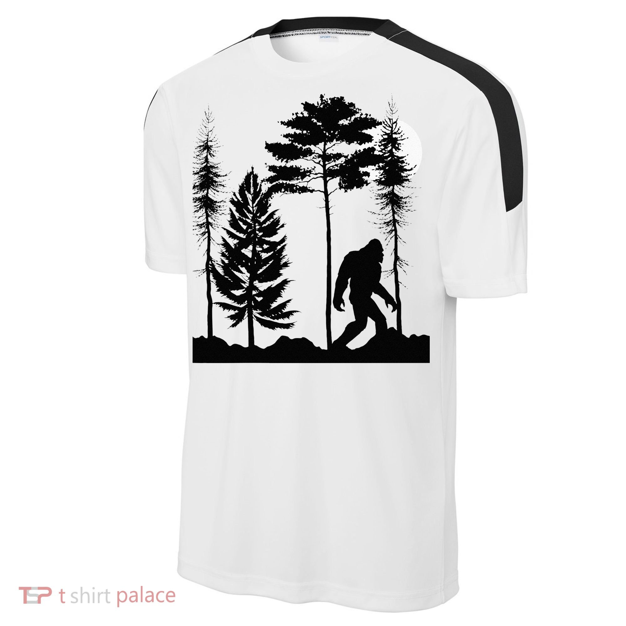 Bigfoo Bigfoot Hiding In Forest At Night Sasquatch Sport-Tek Competitor United Soccer Jersey