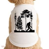 Bigfoo Bigfoot Hiding In Forest At Night Sasquatch Doggie Tank thumb 0