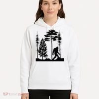 Bigfoo Bigfoot Hiding In Forest At Night Sasquatch Hoodie thumb 5