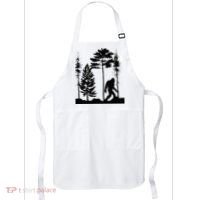 Bigfoo Bigfoot Hiding In Forest At Night Sasquatch Apron thumb 0