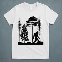Bigfoo Bigfoot Hiding In Forest At Night Sasquatch T-Shirt thumb 5