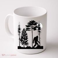 Bigfoo Bigfoot Hiding In Forest At Night Sasquatch Coffee Mug thumb 0