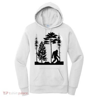 Bigfoo Bigfoot Hiding In Forest At Night Sasquatch Women's Hoodie
