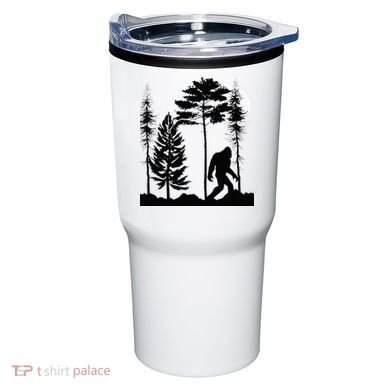 Bigfoo Bigfoot Hiding In Forest At Night Sasquatch Tumbler