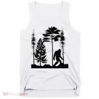 Bigfoo Bigfoot Hiding In Forest At Night Sasquatch Tank Top thumb 0