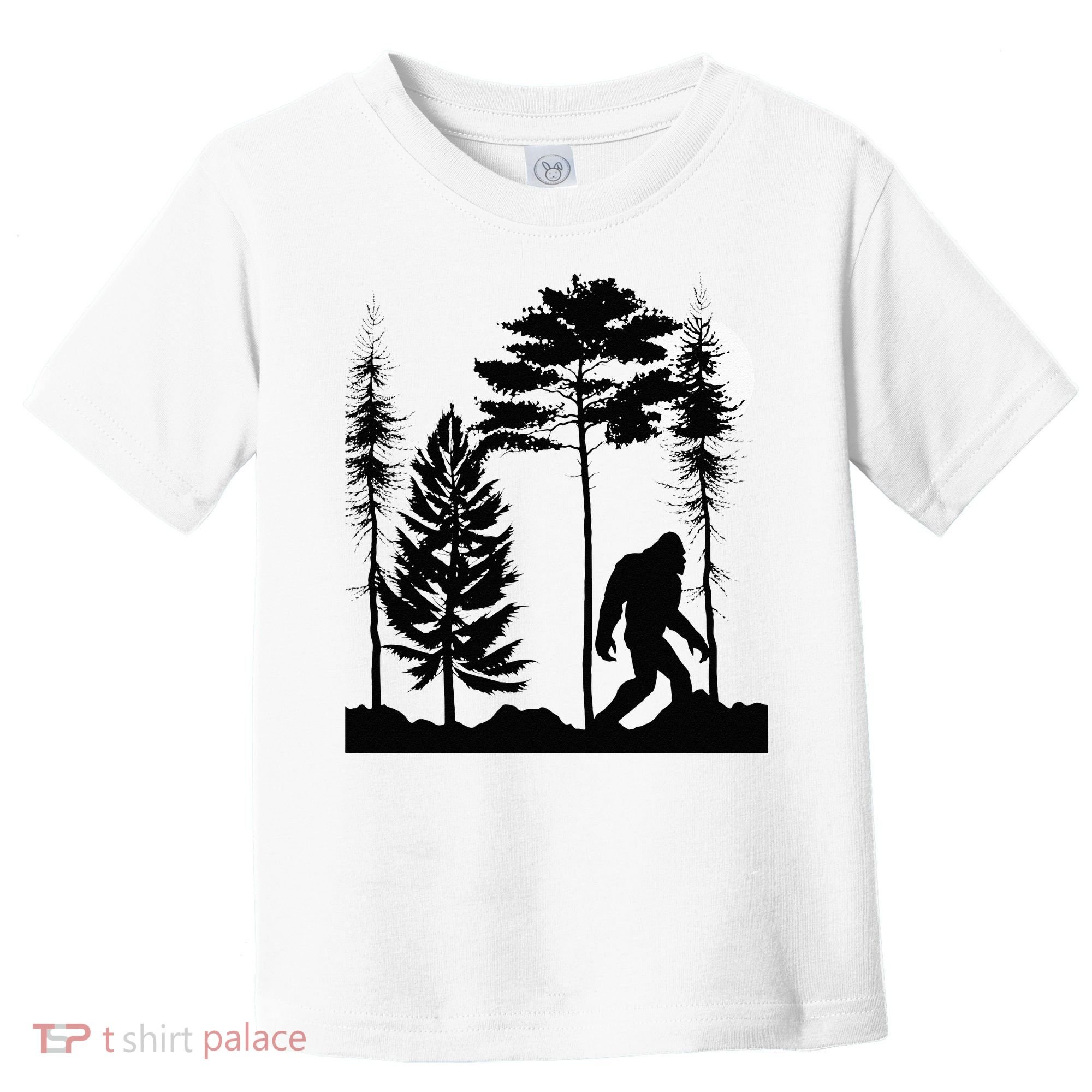 Bigfoo Bigfoot Hiding In Forest At Night Sasquatch Toddler T-Shirt