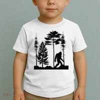 Bigfoo Bigfoot Hiding In Forest At Night Sasquatch Toddler T-Shirt thumb 2
