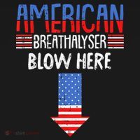 Breathalyzer Blow Here Funny 4th Of July Funny American Flag Women's Tank Top thumb 5