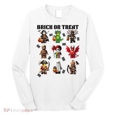 Building Bricks Halloween Brick Or Treat Costume Monsters Long Sleeve Shirt