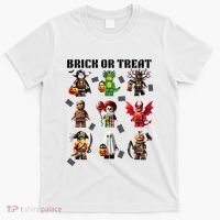 Building Bricks Halloween Brick Or Treat Costume Monsters T-Shirt thumb 0
