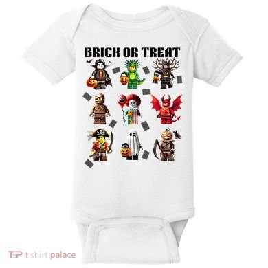 Building Bricks Halloween Brick Or Treat Costume Monsters Baby Bodysuit