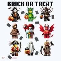 Building Bricks Halloween Brick Or Treat Costume Monsters Baby Bodysuit thumb 2