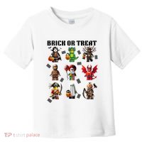 Building Bricks Halloween Brick Or Treat Costume Monsters Toddler T-Shirt thumb 0