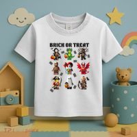 Building Bricks Halloween Brick Or Treat Costume Monsters Toddler T-Shirt thumb 3
