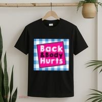 Back Body Hurts Humorous Quote Workout Gym T-Shirt thumb 2