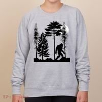 Bigfoot Bigfoot Hiding in Forest At Night Sasquatch  Women's Sweatshirt thumb 0