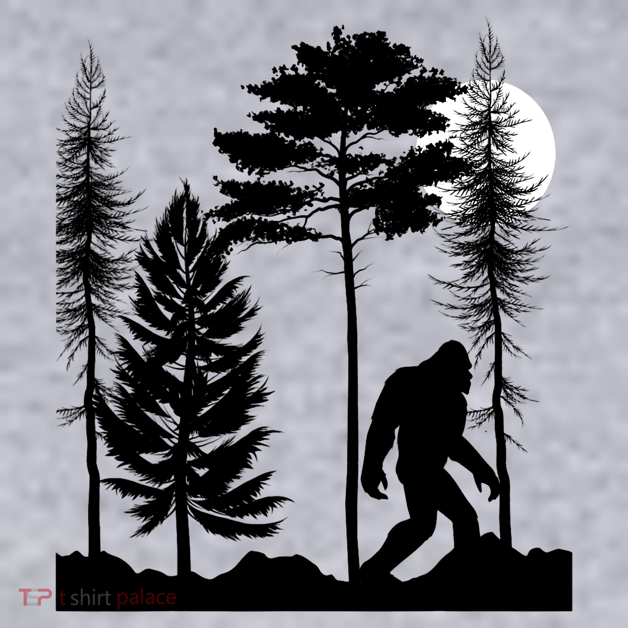 Bigfoot Bigfoot Hiding in Forest At Night Sasquatch  Women's Sweatshirt