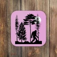 Bigfoot Bigfoot Hiding in Forest At Night Sasquatch  Coaster thumb 0
