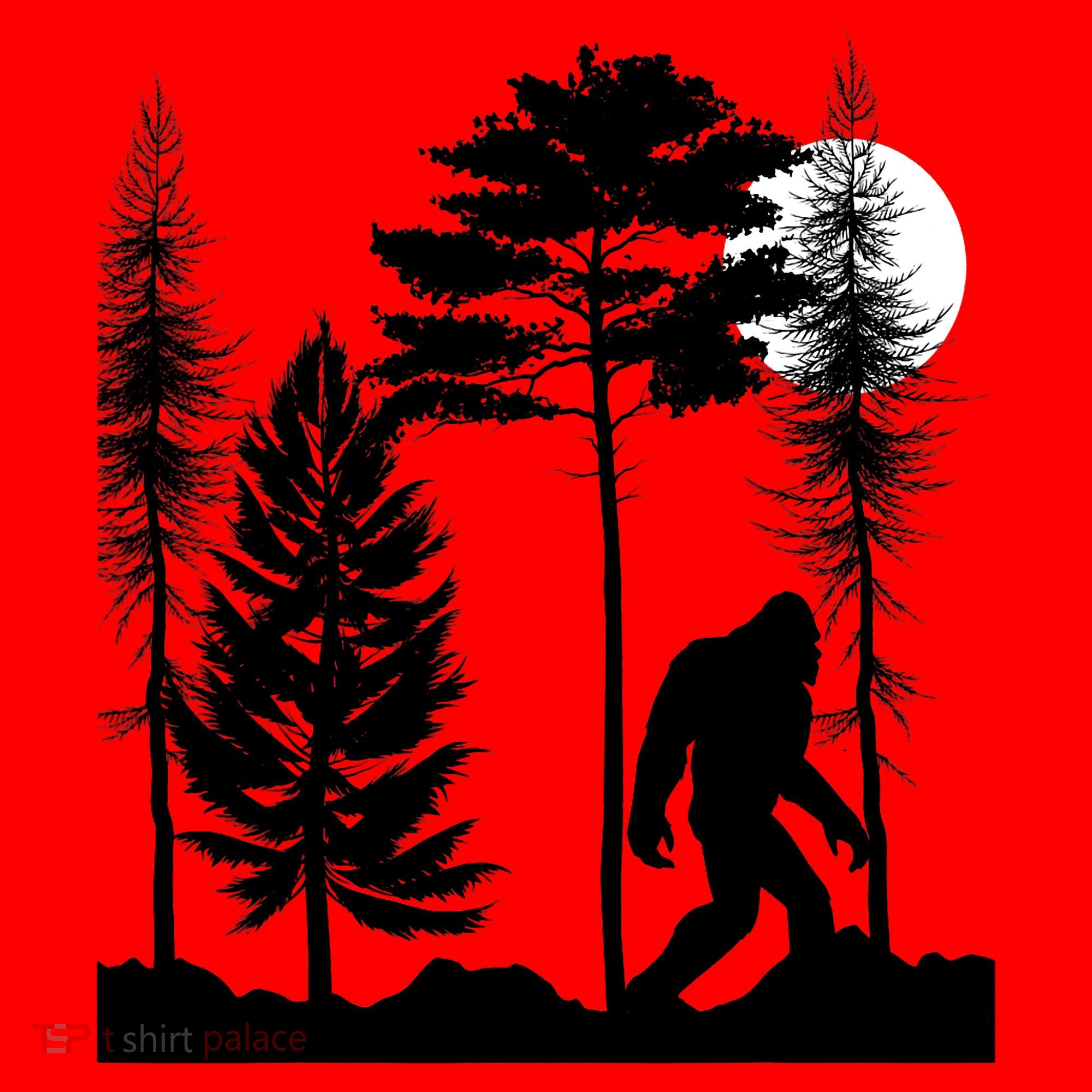 Bigfoot Bigfoot Hiding in Forest At Night Sasquatch  Santa Hat