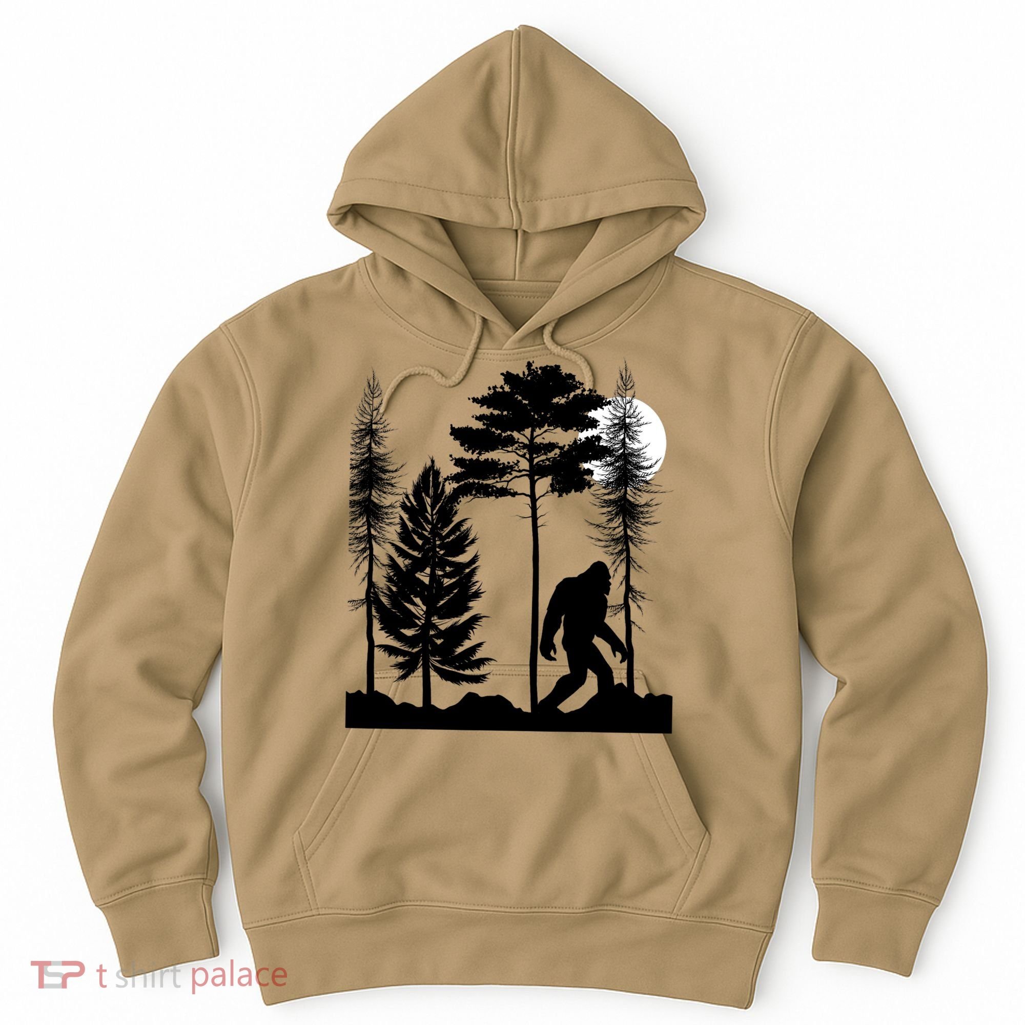 Bigfoot Bigfoot Hiding in Forest At Night Sasquatch  Hoodie