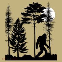 Bigfoot Bigfoot Hiding in Forest At Night Sasquatch  Sweatshirt thumb 2