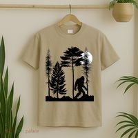 Bigfoot Bigfoot Hiding in Forest At Night Sasquatch  T-Shirt thumb 2