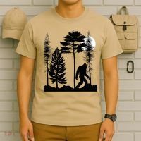 Bigfoot Bigfoot Hiding in Forest At Night Sasquatch  T-Shirt thumb 6