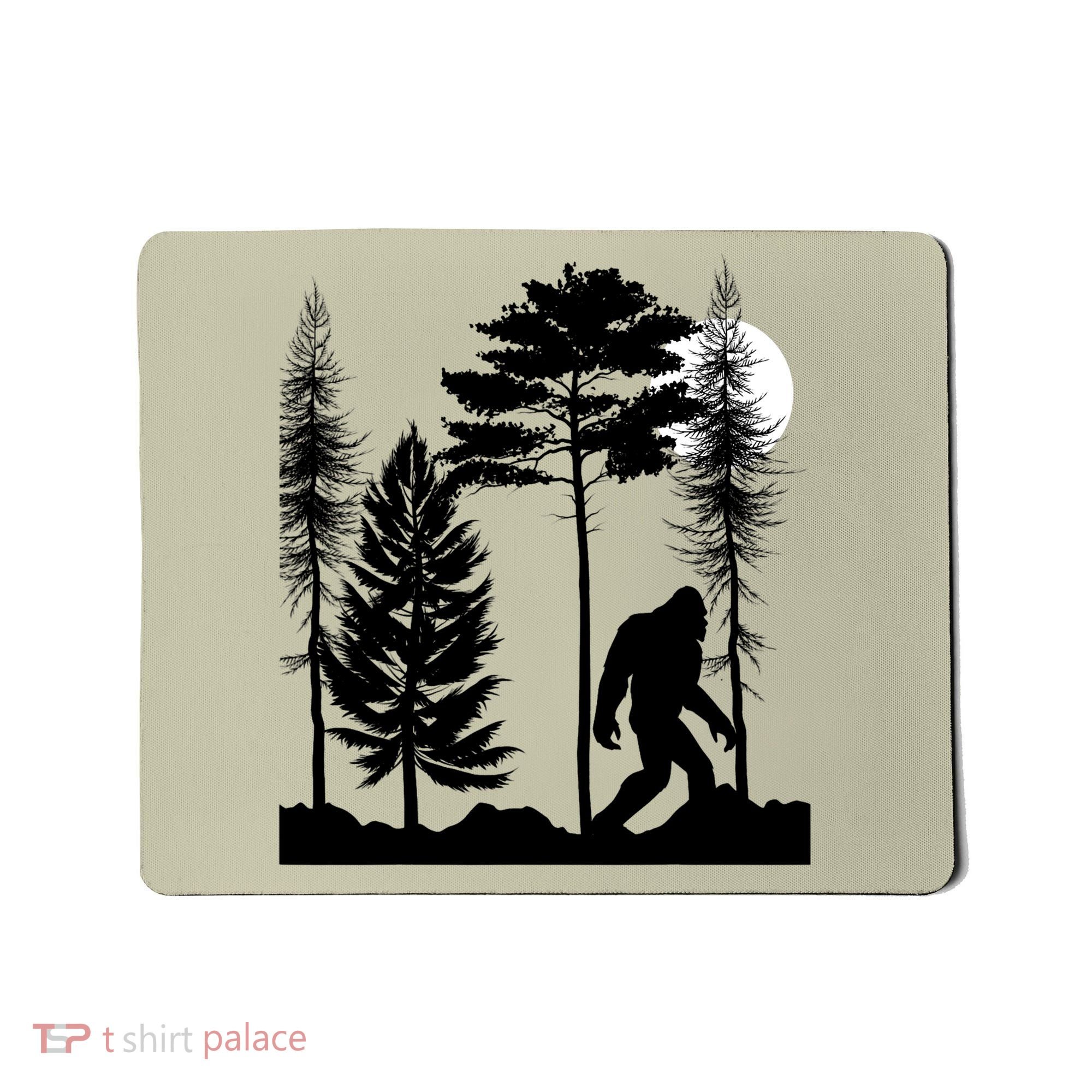 Bigfoot Bigfoot Hiding in Forest At Night Sasquatch  Mousepad