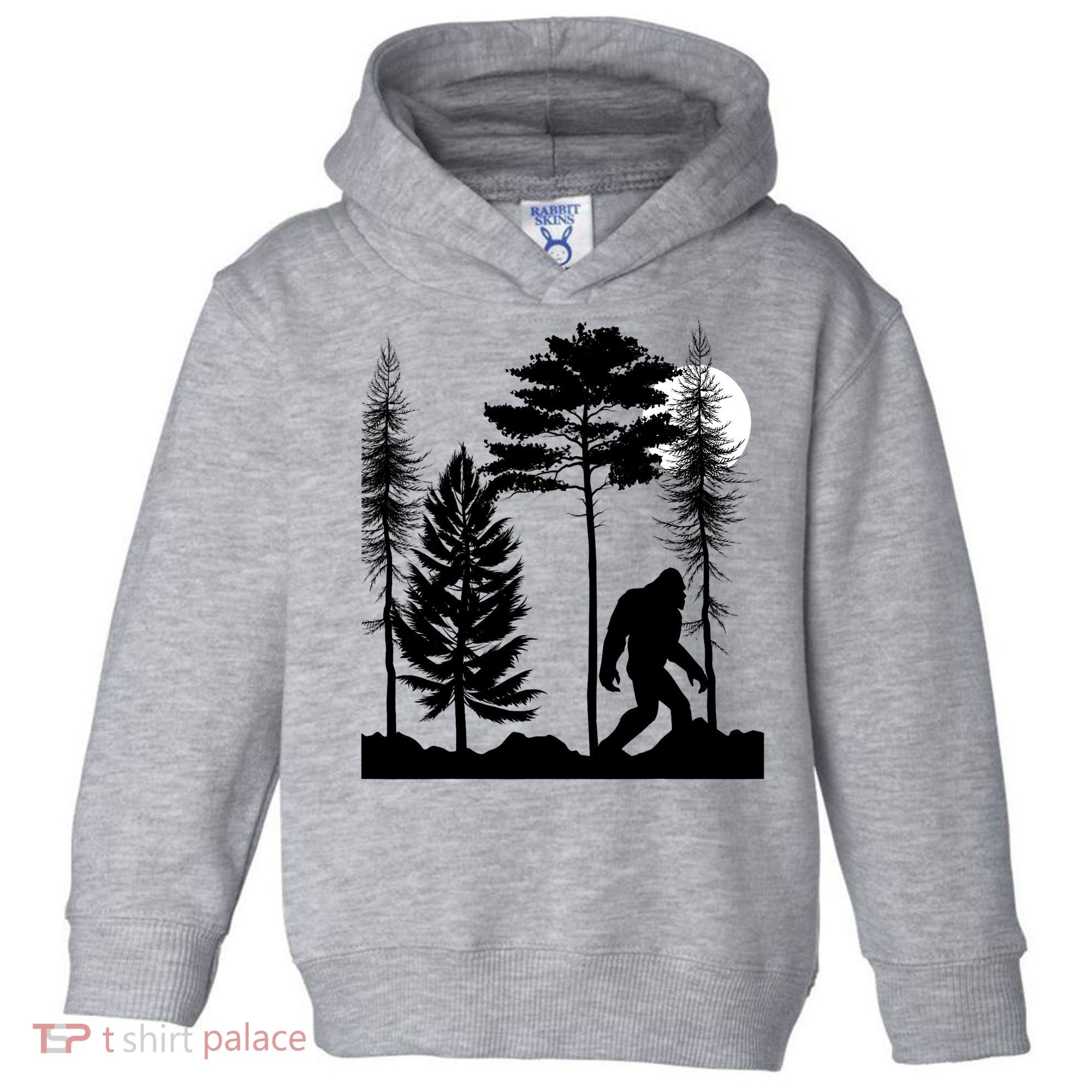 Bigfoot Bigfoot Hiding in Forest At Night Sasquatch  Toddler Hoodie