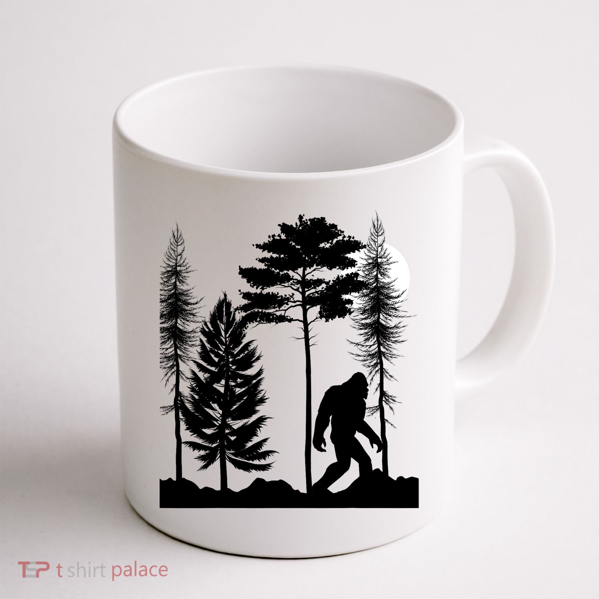 Bigfoot Bigfoot Hiding in Forest At Night Sasquatch  Coffee Mug