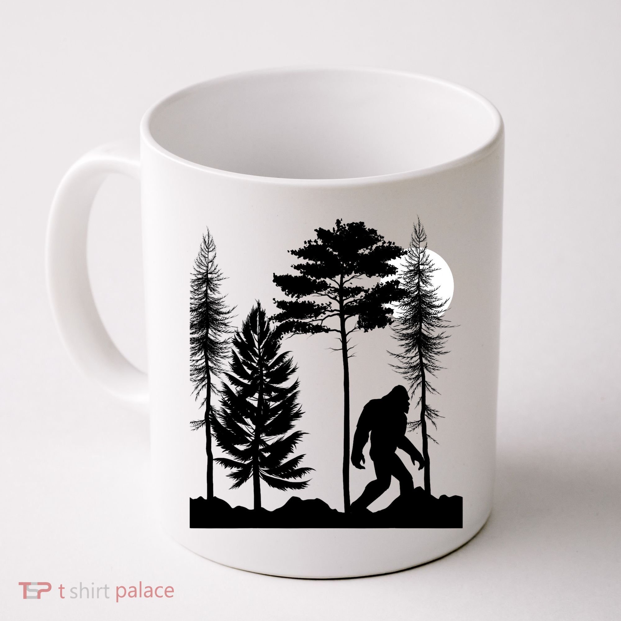Bigfoot Bigfoot Hiding in Forest At Night Sasquatch  Coffee Mug