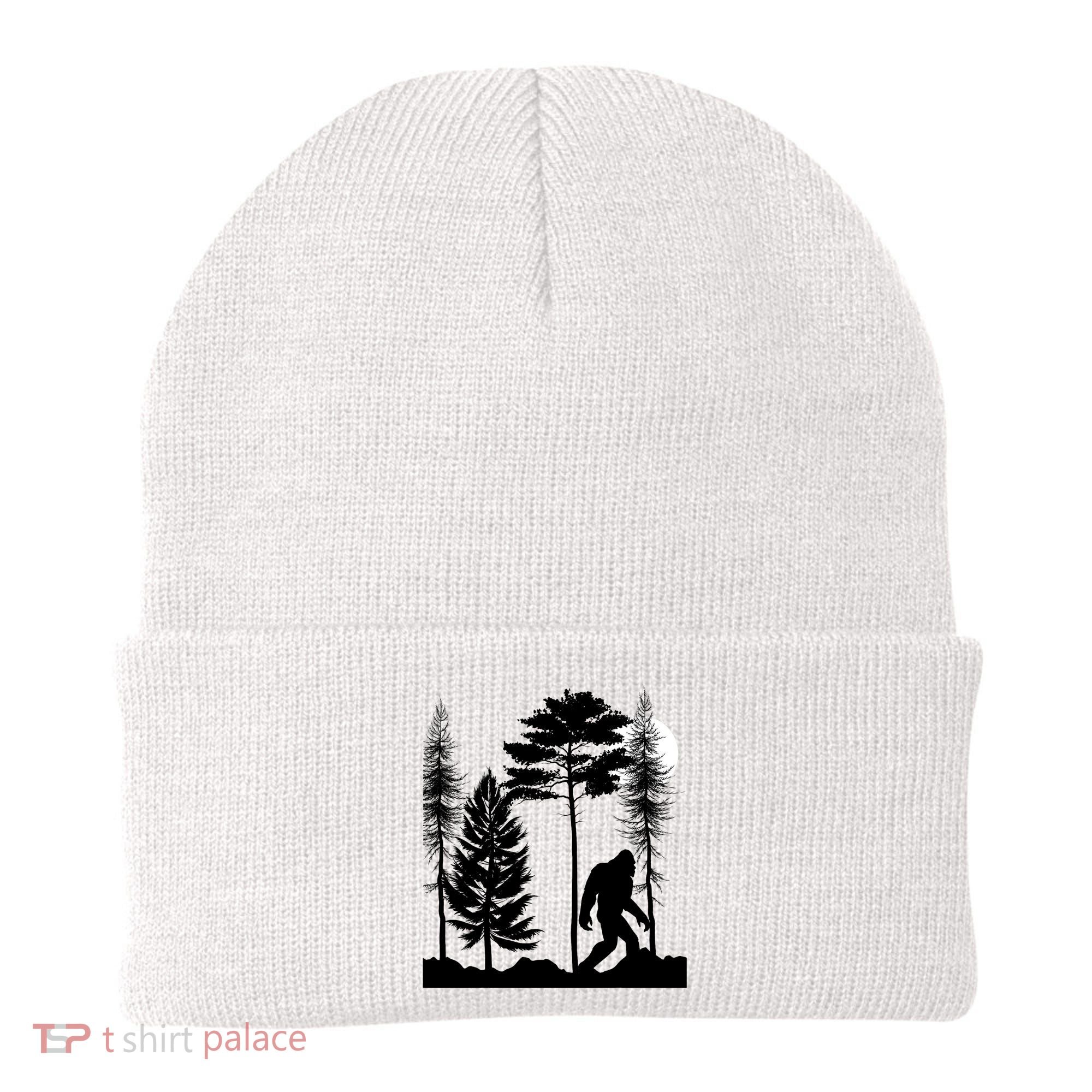 Bigfoot Bigfoot Hiding in Forest At Night Sasquatch  Beanie