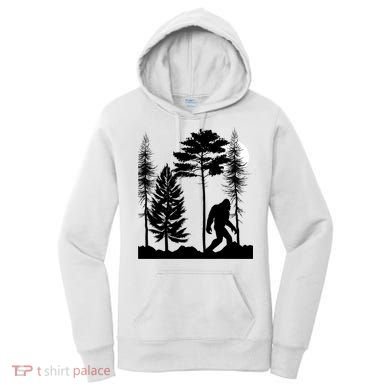 Bigfoot Bigfoot Hiding in Forest At Night Sasquatch  Women's Hoodie