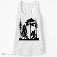 Bigfoot Bigfoot Hiding in Forest At Night Sasquatch  Women's Tank Top thumb 0