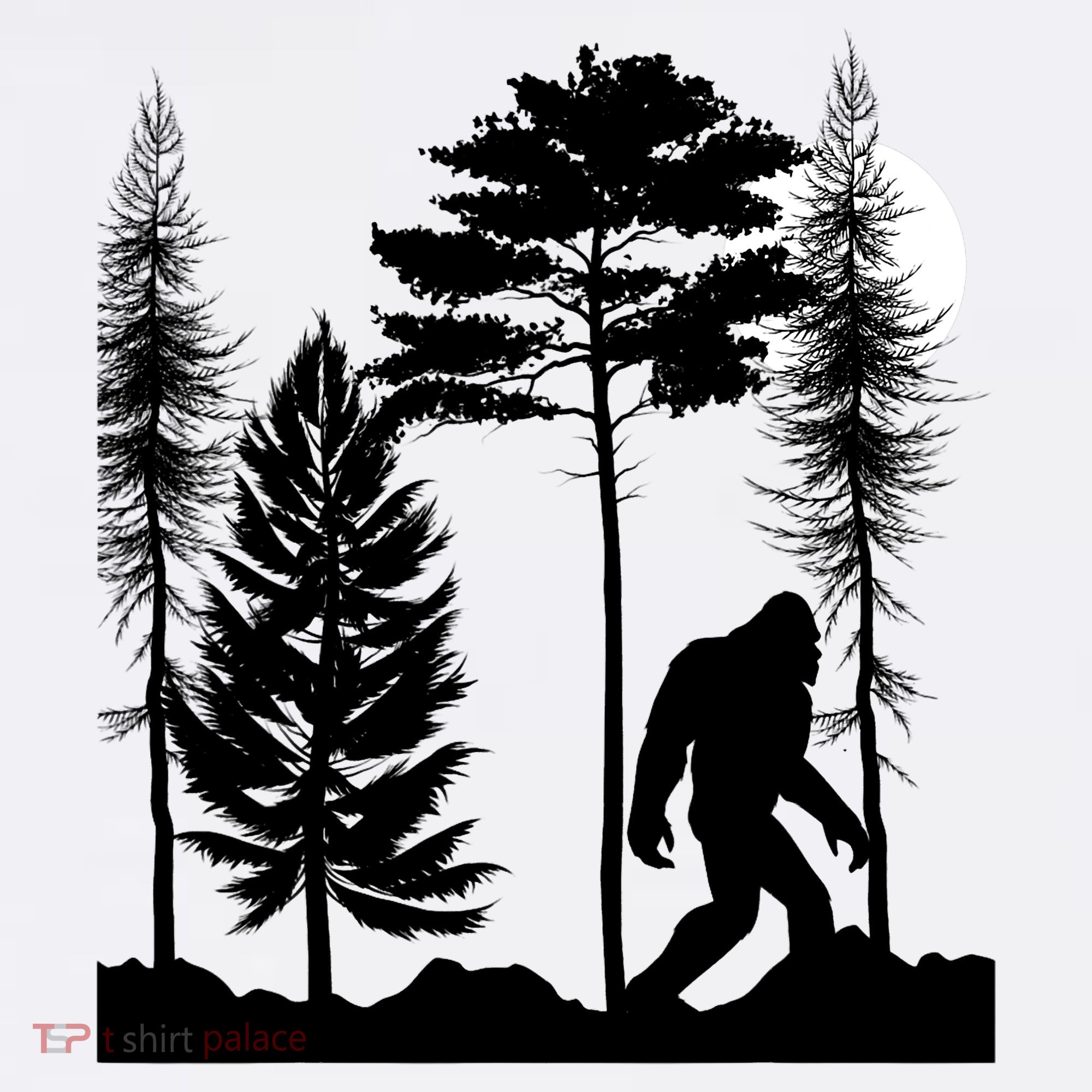 Bigfoot Bigfoot Hiding in Forest At Night Sasquatch  Women's Tank Top