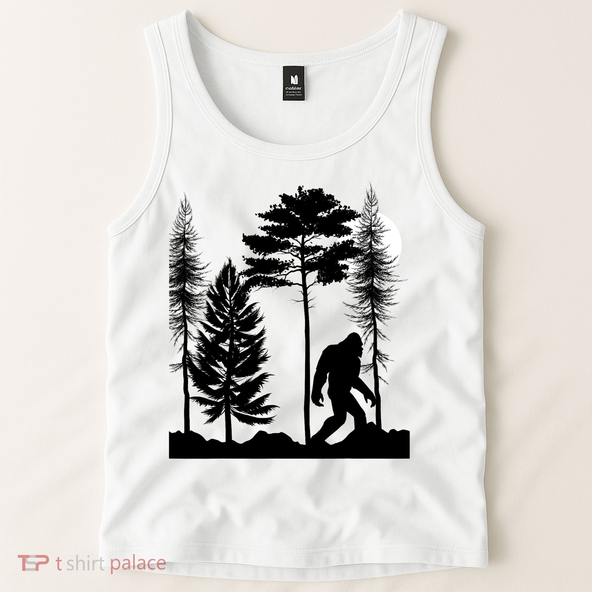 Bigfoot Bigfoot Hiding in Forest At Night Sasquatch  Tank Top