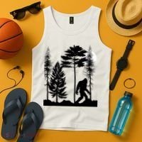 Bigfoot Bigfoot Hiding in Forest At Night Sasquatch  Tank Top thumb 4