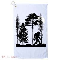 Bigfoot Bigfoot Hiding in Forest At Night Sasquatch  Golf Towel thumb 0
