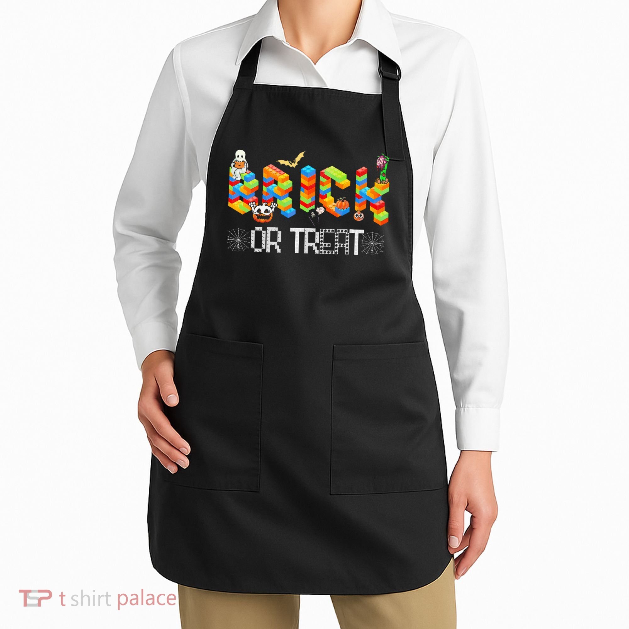 Block Building Halloween Brick Or Treat Master Builder Apron